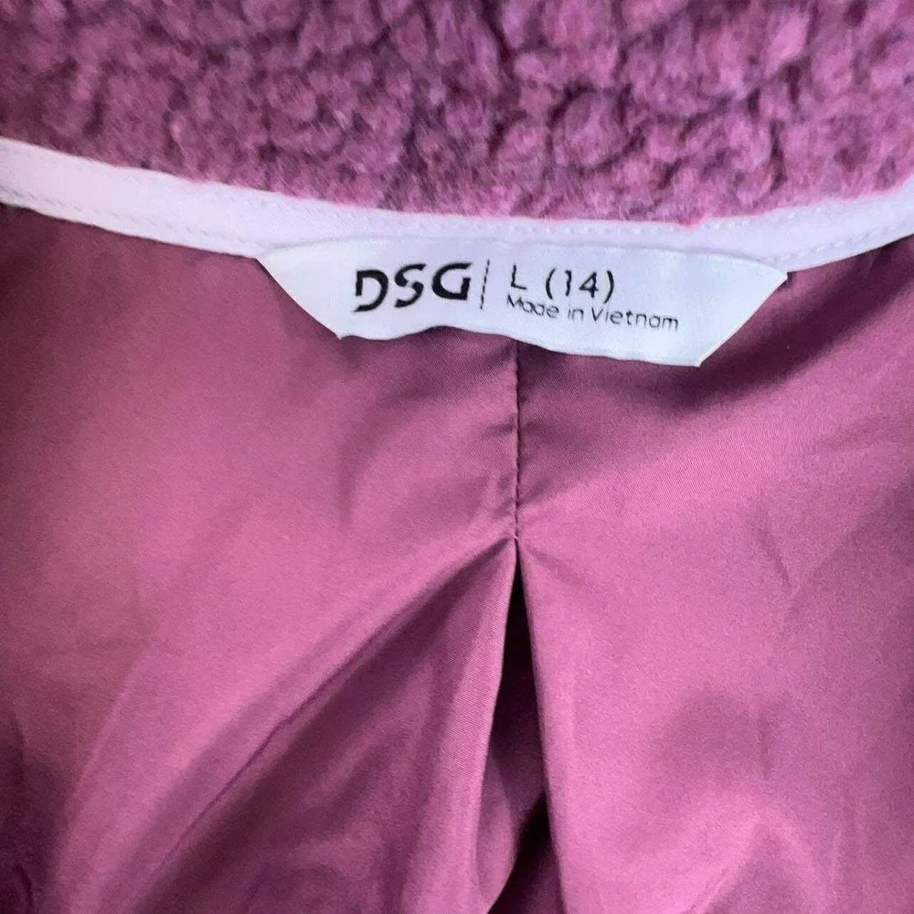 DSG Girls Purple Fuzzy Fleece Full Zip Jacket L (14) NWT WINTER GEAR‎ COAT